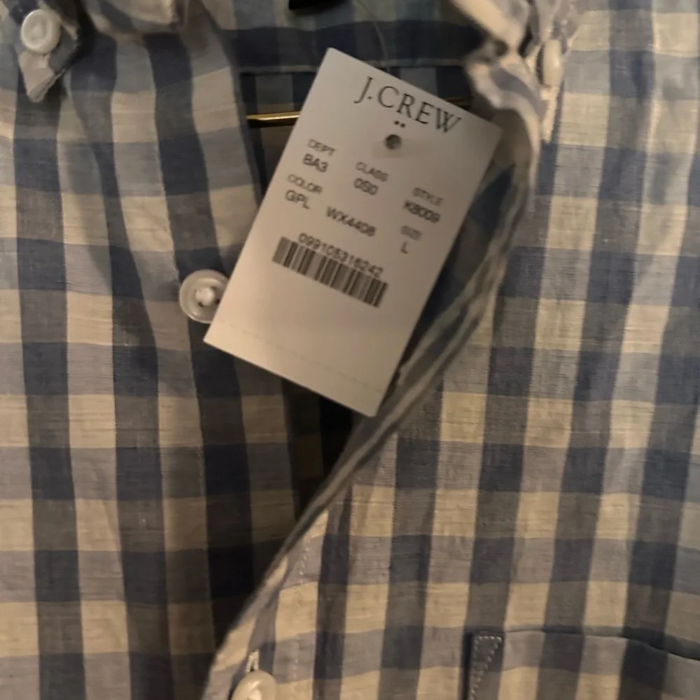 BNWT Mens J. Crew Mercantile Flex Slim Fit Long Sleeve Button Front Shirt -L - Picture 4 of 6